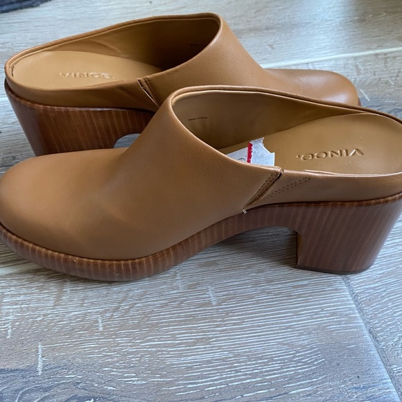 Vince Navina Leather Clog Mule Brown - Picture 6 of 15